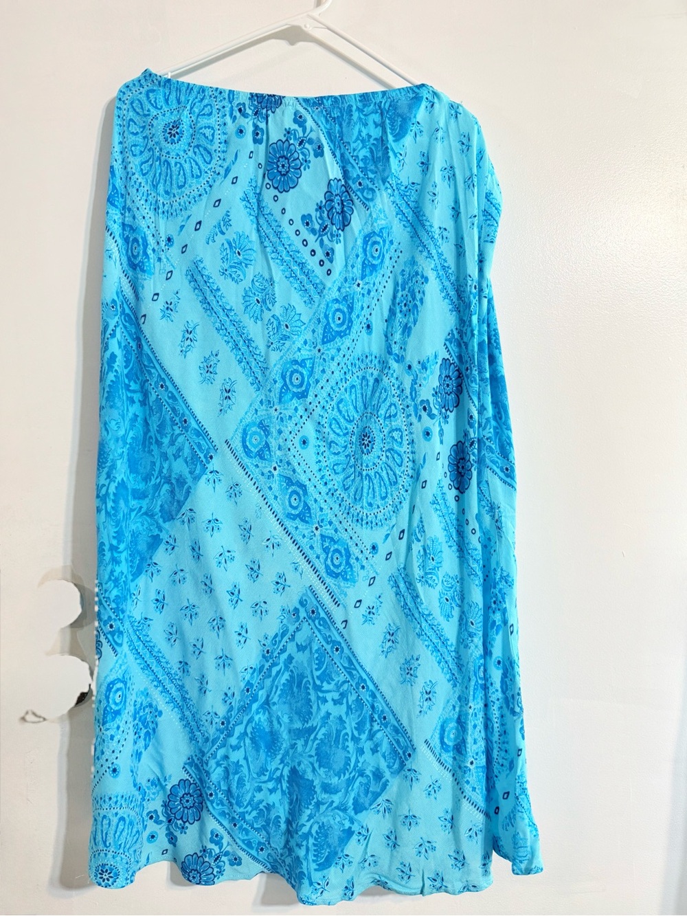 Carol Ardensson Light Blue Printed Women's Swim Sarong Cover-Up size XLarge